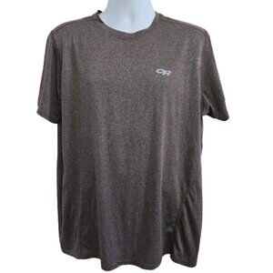 Outdoor Research Men's Ignitor Heathered Brown Short Sleeve Performance